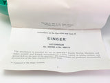 1960 Singer Buttonholer In Original Mint Green Case