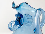 Vintage Blown Glass Elephant Head Pitcher