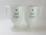 Vintage Irish Coffee Milk Glass Mugs