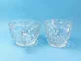 1929-1933 Jeanette Cubist Clear Glass Cream and Sugar Set