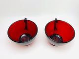 1940’s Anchor Hocking Royal Ruby Glass Tea Cups