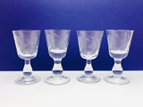 4 Hughes Cornflower 1 oz Liqueur Tiffin Glass Line 73