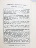 1933 The Late Christopher Bean, A Comedy in Three Acts by Sydney Howard