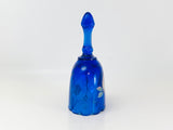 Vintage Fenton Hand Painted Signed Cobalt Glass Bell