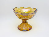 1940-50’s Indiana Glass Co. Harvest Grape Marigold Carnival Glass Candle Stick Holder