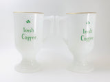 Vintage Irish Coffee Milk Glass Mugs