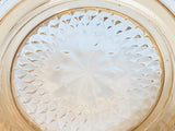 1970’s KIG Indonesia Pink Glass Daisy Button Style Candy Bowl
