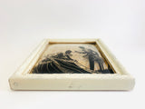 1940’s Curved Glass Silhouette Small Framed Picture