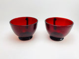 1940’s Anchor Hocking Royal Ruby Glass Tea Cups