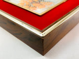 Vintage Plastic Velvet Framed Autumn Textured Print