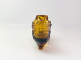 Vintage Fenton Daisy and Button Amber Glass Shoe