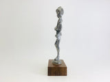 Vintage Peltro Cesellato a Mano Pewter Miniature Sculpture