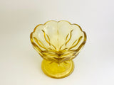 1970’s Anchor Hocking Amber Glass Fairfield Compote Dish