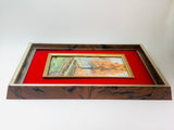 Vintage Plastic Velvet Framed Autumn Textured Print