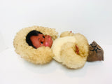 Vintage Vinyl Eskimo Doll with Real Fur Coat