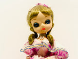 1970’s Bradley Doll 12 1/2” Floral Dress
