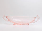 Pink Depression Glass Etched Pickle Dish