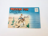 1940-50’s Wild West Fold Out Postcard Sanborn Souvenir Co