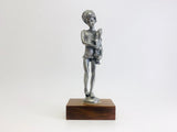 Vintage Peltro Cesellato a Mano Pewter Miniature Sculpture