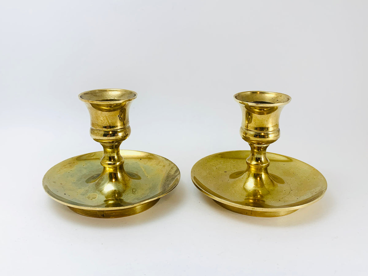 Norwegian Vintage Massive Brass Candlesticks Brass Candle Holders Brass  Centerpiece Midcentury Candle Holders Solid Brass Set of 2 -  Canada