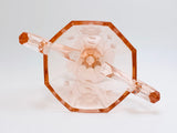 1920’s Westmorland Doreen Pink Depression Glass Etched Sugar Bowl