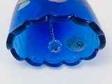 Vintage Fenton Hand Painted Signed Cobalt Glass Bell