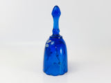 Vintage Fenton Hand Painted Signed Cobalt Glass Bell