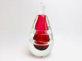 Vintage Cranberry Art Glass Perfume Scent Bottle