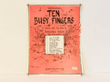 1959 Ten Busy Fingers, Marjorie Hesse, Big Note Piano Sheet Music