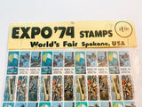 Expo 74 Spokane Souvenir Stamp Sheet in Original Packaging