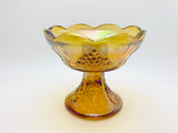 1940-50’s Indiana Glass Co. Harvest Grape Marigold Carnival Glass Candle Stick Holder