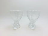 2 Vintage Glass Swan Egg Cups