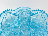 Vintage Viking Yesteryear Turquoise 2 Handled Large Nappy Dish
