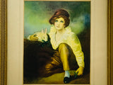 Vintage Henry Raeburn’s Boy and Rabbit Framed Print