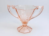 1920’s Westmorland Doreen Pink Depression Glass Etched Sugar Bowl