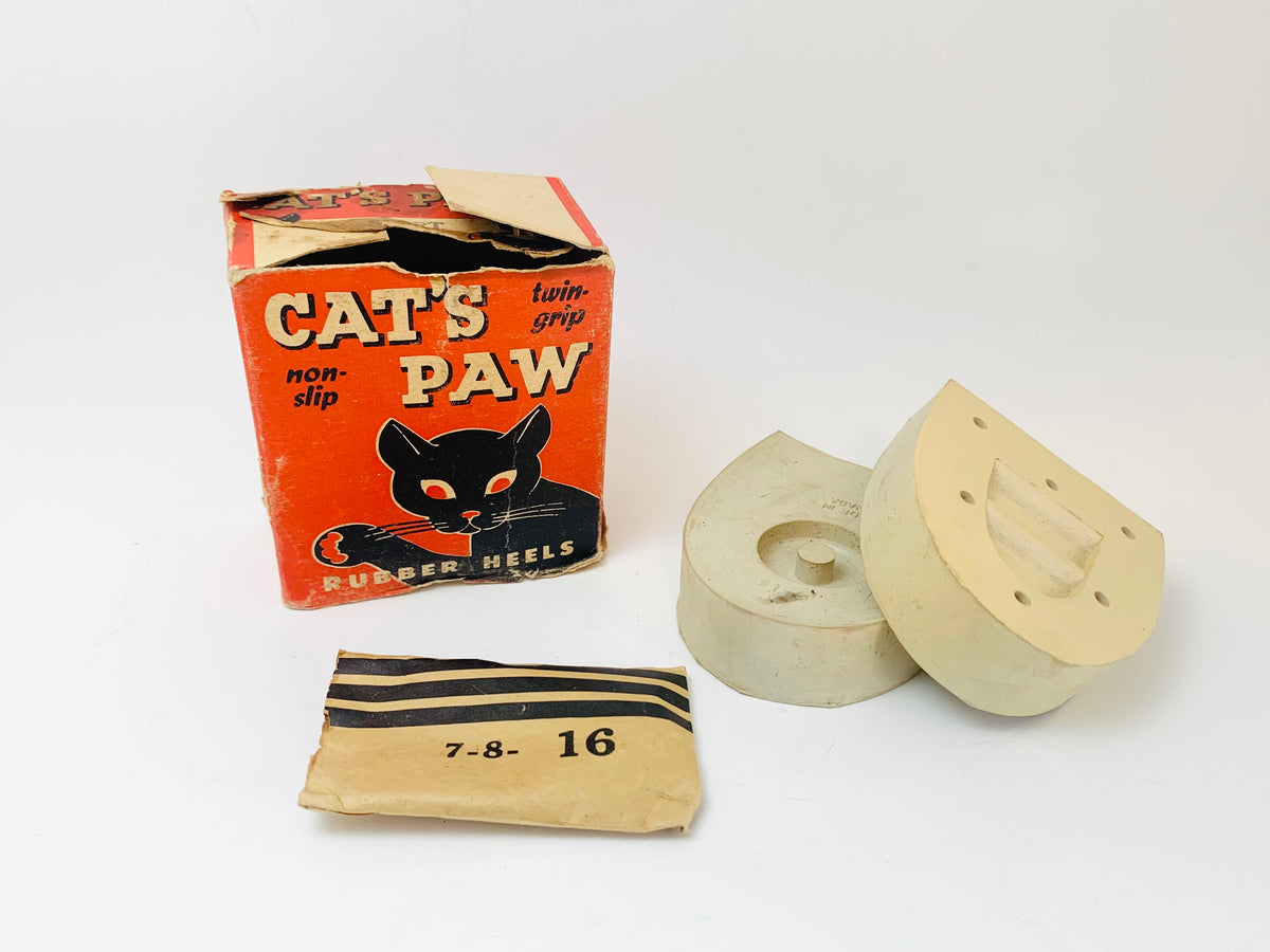 1940's Cat's Paw Rubber Heels with Original Box