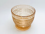 1970’s KIG Indonesia Pink Glass Daisy Button Style Candy Bowl