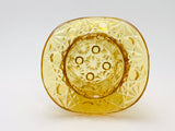 Vintage Amber Glass Daisy & Button Top Hat
