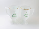 Vintage Irish Coffee Milk Glass Mugs