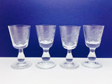 4 Hughes Cornflower 1 oz Liqueur Tiffin Glass Line 73