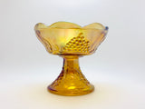 1940-50’s Indiana Glass Co. Harvest Grape Marigold Carnival Glass Candle Stick Holder