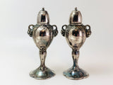 Antique Oxford Silver Plated Lead Salt and Pepper Shakers