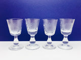 4 Hughes Cornflower 1 oz Liqueur Tiffin Glass Line 73