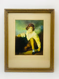 Vintage Henry Raeburn’s Boy and Rabbit Framed Print