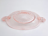 Pink Depression Glass Etched Pickle Dish