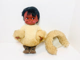 Vintage Vinyl Eskimo Doll with Real Fur Coat