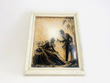 1940’s Curved Glass Silhouette Small Framed Picture