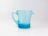 Vintage Blue Turquoise Blown Glass Creamer