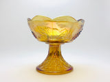 1940-50’s Indiana Glass Co. Harvest Grape Marigold Carnival Glass Candle Stick Holder