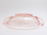 Pink Depression Glass Etched Pickle Dish